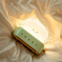 LED Bread Maker Night Light USB Charging Dimming Toast Lamp Bedroom Children Timing Sleeping Lamps Fun Switch Mood Lights Gift