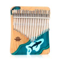 【YF】 2021 21 Thumb Beech Epoxy Resin Kalimba Mbira Sanza With Tuning Musical Instrument