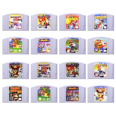 N64ตลับเกมมาริโอ้ลาฮ่องกงชุด64บิตเครื่องเล่นวิดีโอเกมการ์ดสหรัฐอเมริกา EUR รุ่น2023