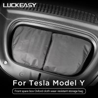 For Tesla Model Y 2017-2023 Front Trunk Storage Bag Auto Interior Accessories Oxford Cloth Wear-Resistant Portable Organizer Bag