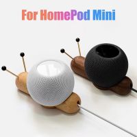 สำหรับ Homepod ขาตั้งลำโพงอัจฉริยะไม้ขนาดเล็กขาตั้งขาตั้งวางเดสก์ทอปที่แขวนติดผนังกันลื่นสำหรับอุปกรณ์ตกแต่งเครื่องเสียง