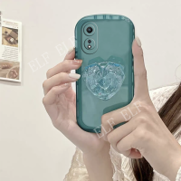 เคสโทรศัพท์ TPU นิ่มหรูหราสำหรับ OPPO A78 5G Reno 8T 4G 5G เคสซิลิโคนหลากสี A78เคสป้องกันกล้อง RENO8T 5G OPPOA78 5G พร้อมขาตั้งรูปหัวใจคริสตัล