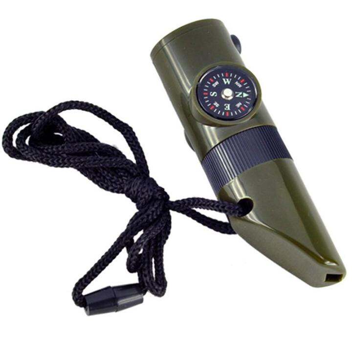 7 in 1 Military Style Emergency Whistle Survival Kit Compass LED Lazada
