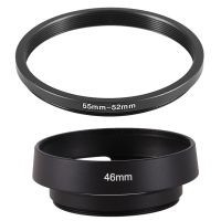 1pcs 55mm-52mm Ring Adapter &amp; 1pcs Black 46mm Metal Lens Hood for 25mm F1.4 35mm F1.6 50mm F1.8 Mirrorless