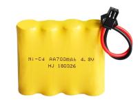 แบตเตอรี่ แบตเตอรี่รถบังคับ Ni-cd 4.8 V 700 mAh ( แบบ 2 สาย แดง-ดำ) แจ็ค SM