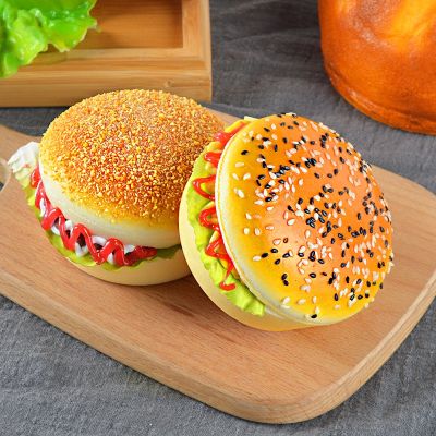 【CW】 PuHamburgerDecorationArtificial Bread Sandwich Refrigerator Stickers Shooting Props Fake Food Favor