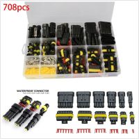 708/408/382/352/185pcs HID Waterproof Connectors 1/2/3/4 Pin Deutsch DT Wire Car Electrical Wire Connector Plug Truck Harness Electrical Connectors