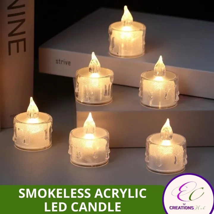 [EC CreationsHub] Smokeless Tealight Candle Flameless & Smokeless