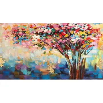 5D Diamond Painting Abstract Background Tree Kit