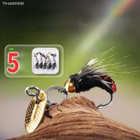 ℡☞❧ 5pcs Fly Fishing Decoy Bait Sequins Fishhook Fly Hooks Flies Insect Lures Bait For Horse Mouth White Stripe Green Sliver