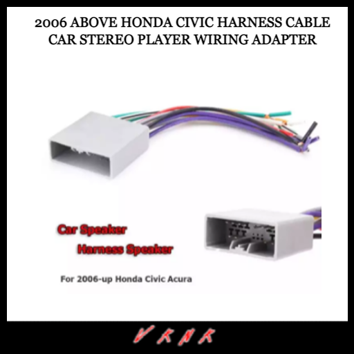 Honda Civic 2006 above Harness Cable Car Stereo Player Wiring Adapter
