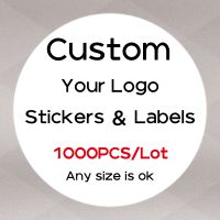 1000 PCS Custom Stickers Customize Logo Label Sticker Personalized Stickers Packaging Labels Design Your Own Vinyl Sticker