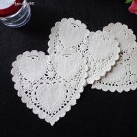✽◆ 100pcs 4inch 10cm Heart Shape Paper Doilies Party Cake Doyleys Vintage Coasters Placemat Craft Wedding Christmas Table Deco