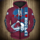 New Colorado Fashion Mens Long Sleeve 3d Avalanche Zipper Hoodie Red And Blue Stitching White Snow Mountain Print Hoodie popular