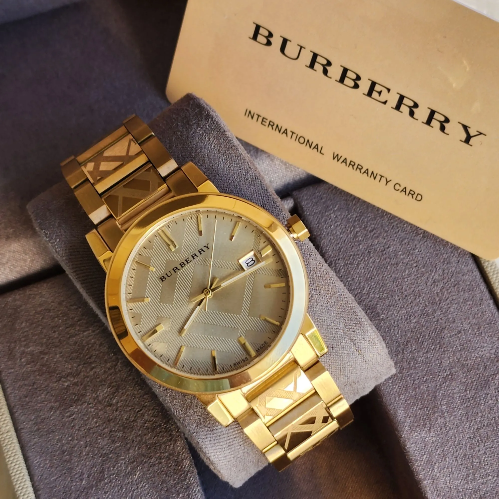 Burberry BU9038 Gold Dial Gold Tone Stainless Steel Case City Unisex Watch  With 1 Year Warranty For Mechanism | Lazada PH