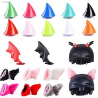 ✎✧ 2Pcs Colorful Motorcycle Helmet Devil Horns Cat Ears Decor Universal Motorbike Bicycle Car Styling Decoration Helmet Accessories