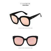 2020 Trendy Vintage Sunglasses Women Men UV400 Black Mirror Coating Sun Glasses