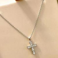 High Quality Cross Necklace s925 Silver Diamond Classic New Birthday Valentines Day Gift Home