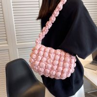 HOT★Candy Color Cloud Bag Quilted Soft Crossbody Bag for Women 2023 New Trendy Handbags Designer Pleated Padded Nylon Small Purses