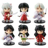 [AhQ ornaments] 10เซนติเมตรอะนิเมะ Inuyasha รูป Kawaii Inuyasha Sesshoumaru รุ่นด้วยอาวุธยืนของเล่นสำหรับเด็กคอลเลกชันตกแต่ง