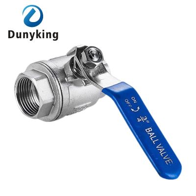 Female Stainless Steel 304 2P Full Port Ball Valve With Vinyl Handle Thread Valves Water Switch DN8/10/15/20/25/32/40