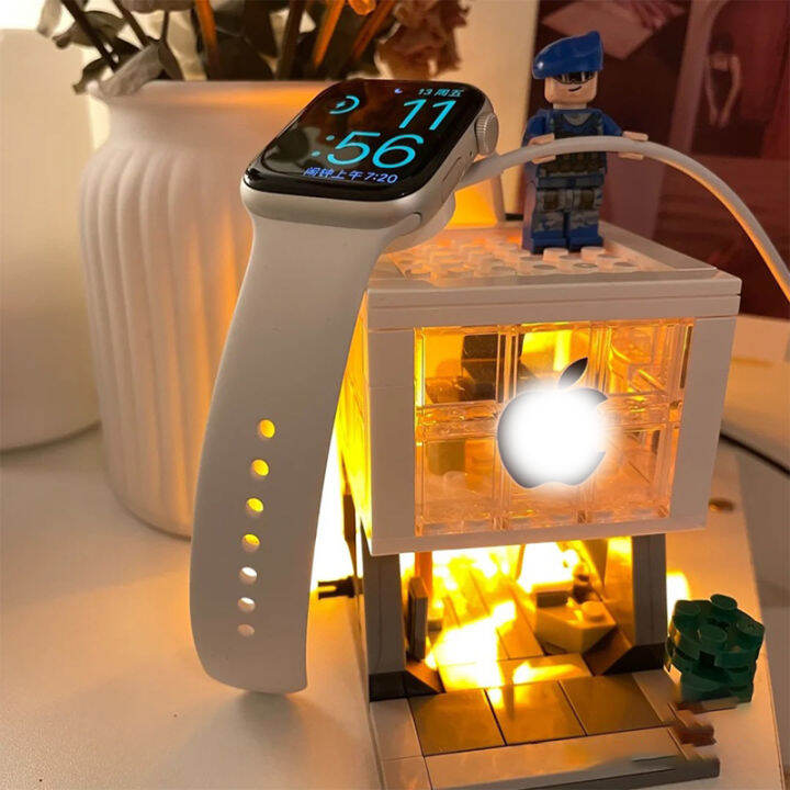 บล็อกตัวต่อสำหรับ Apple Watch แท่นชาร์จ DIY Samsung Watch Charger ที่