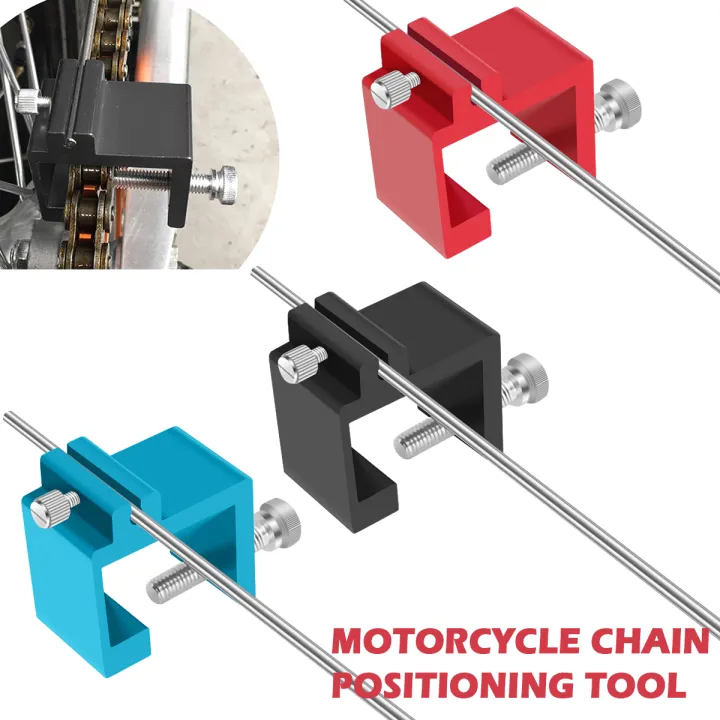 Chain Alignment Tool Motorcycle Chain Axle Gear Alignment Repair Tool 3 Color Motorcycle Chain