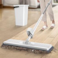 Flat Floor Mop Squeeze Mop Hand Free Wring Floor Cleaning Mop Replace Microfiber Mop Pads Household Cleaner Lazy Mop Hardwood