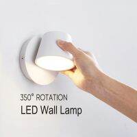 350° Rotating LED Wall Light Lamp for Reading Free Rotation Night Light Indoor