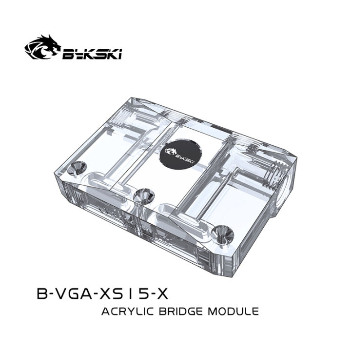 bykski-gpu-โมดูลบริดจ์รูปตัว-l-ดัดแปลงบล็อคน้ำหล่อเย็นโปร่งใส-b-vga-xs15-x