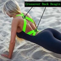 【cw】 2022 Workout Tracksuit Piece Sport Clothing Backless Tight Sportswear Gym Set