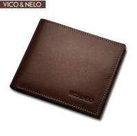 กระเป๋าสตางค์หนังแท้ VICO &amp; NELO รหัส VN-008 [สีน้ำตาลเข้ม]