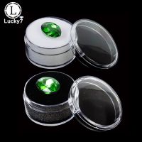 10pcs/lot Clear Round Rhinestone Box Plastic Beads Jewelry Case Storage Box Gem Packaging Organizer