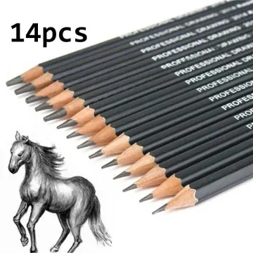 Best Quality 14/24pcs 6H-12B & 14B Drawing Charcoal Pencils Set