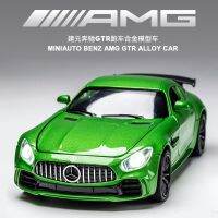 เมอร์เซเดส AMG รถสปอร์ต GTR โมเดลรถโลหะผสมของขวัญสำหรับเด็กผู้ชายของเล่นเด็กดึงกลับรถจำลองโมเดลรถ