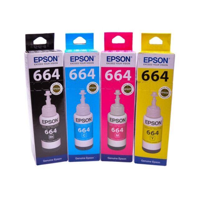 epson-664-black-cyan-magenta-yellow-set-t664100-400-หมึกพิมพ์แท้-ครบชุด-by-shop-ak