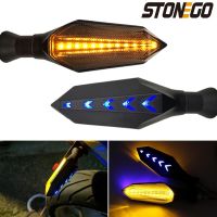 STONEGO Motorcycle Turn Signal Lights Flowing Flashing Turning Indicators Lights Running Light 12V Motorcycle Accessories Power Points  Switches Saver