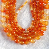 Natural Stone Carnelian Agates Round Beads Spacer Loose Beads Charm Bracelet Necklace Handicraft Diy For Jewelry Making