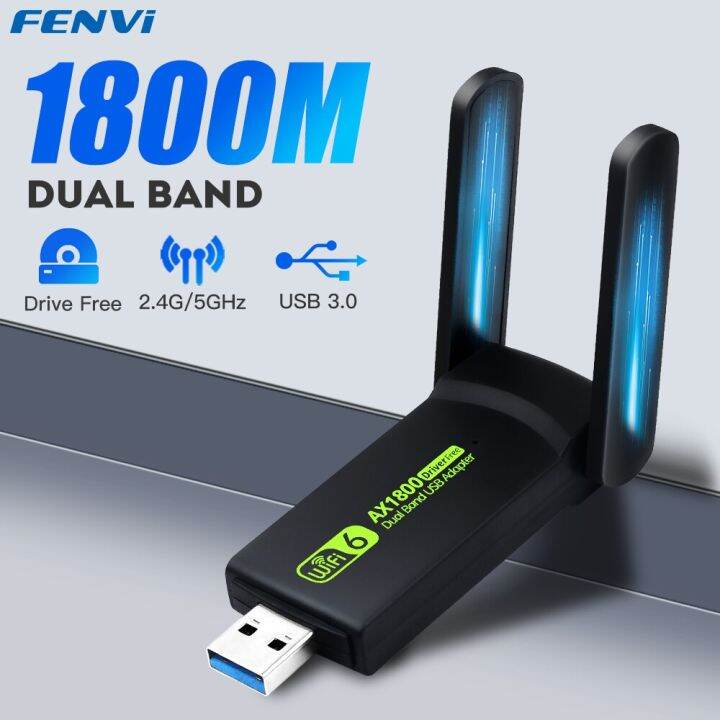 อะแดปเตอร์3-0-wi-fi-6-usb-1800mbps-802-11ax-dual-band-2-4g-5ghz-การ์ดเน็ตเวิร์กเครื่องส่งสัญญาณไวไฟไร้สายสนับสนุนชนะ-rtl8832au-10-11ชิ้น