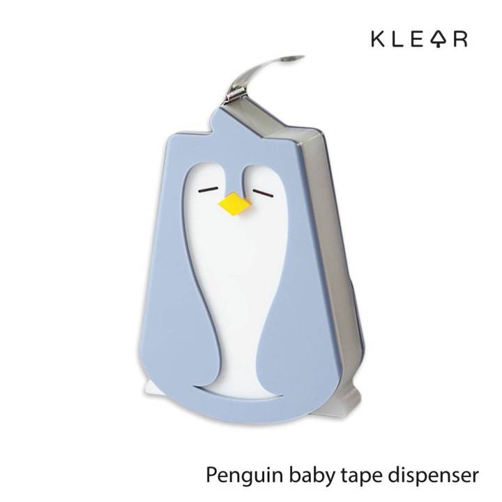 klearobject-penguin-baby-tape-dispenser-แท่นตัดเทป-แกน-1นิ้ว-แท่นใส่สก๊อตเทป-แท่นตัดเทปใส-แท่นตัดสก๊อตเทปอะคริลิค-นกเพนกวิน-แท่นเทปใส-แท่นสก็อตเทป-เทปใส