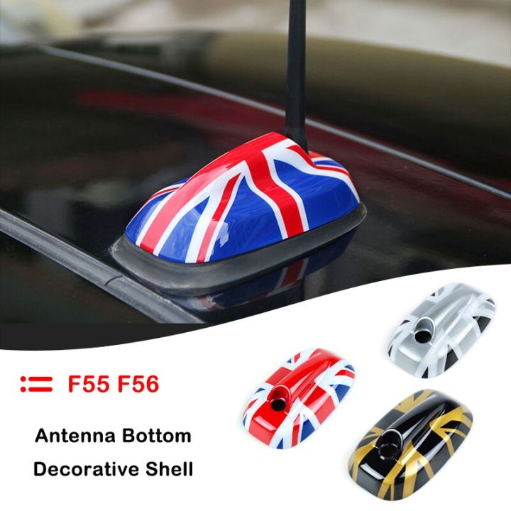 ฝาครอบฐานเสาอากาศด้านล่างสติกเกอร์ตกแต่งเสาสำหรับ-mini-cooper-s-jcw-f55-f56-hatchback-อุปกรณ์ตกแต่งแต่งรถ