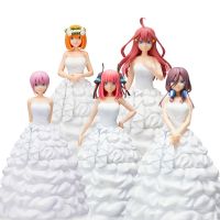 LIMERANCE ของเล่นสร้างสรรค์ PVC The Quintuplets Inature Quintessential Quintuplets Miniatures โมเดลรูปตกแต่งของเล่นโมเดลตุ๊กตาขยับแขนขาได้ของประดับโต๊ะทำงาน Nakano Miku ภาพอนิเมะ