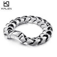 KALEN High Polished Arrow Shaped Bracelet Men 22cm Stainless Steel Bike Chain Bilezik Boho Male Jewellry Accessories