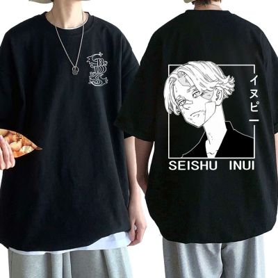 อะนิเมะโตเกียว Revengers เสื้อยืดตลกมังงะ Seishu Inui กราฟิกพิมพ์เสื้อยืดผู้ชาย Gothic Tee เสื้อขนาดใหญ่ Harajuku Streetwear