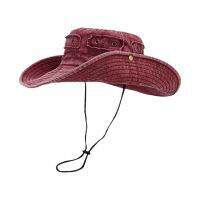Topi Memancing ปีกกว้างแบบพกพาหมวกบังแดดแบบเชือกไนลอนระบายอากาศได้มีของขวัญเซอร์ไพรซ์ที่เข้ากันทั้งหมด