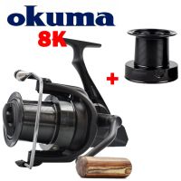 OKUMA เครื่องปั่น Baitfeeder 8K,รอกตกปลาหมุนได้5 + 1BB ปลาคาร์พด้านหน้ายาวรอกตกปลา Surf น้ำทะเลรอกตกปลากำลัง18KG