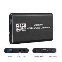 HDMI compatible To USB 3.0 4K Video Capture Card Dongle 1080P 60fps Video Recorder Grabber For OBS Capturing Game Game Live Adapters Cables