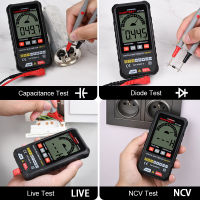 HT124B Smart Multimeter Digital Professional Voltage Tester Auto Range True RMS DC AC Capacitance Ohm HZ Diode Continuity Meter