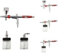 JOYSTAR Multi-Purpose 0.20.30.5Mm Double Action SiphonGravity Feed Airbrush With Gravity Cup, Siphon Suction Feed Bottles