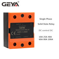 GEYA GSR1-1โซลิดสเตรีเลย์ DC-AC DC-DC AC-AC เฟสเดียว SSR 10A 40A 60A 80A 100A 120A ไม่มีฝาครอบ